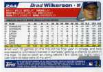 2004 Topps Baseball 244 Brad Wilkerson (Back)