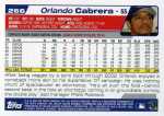 2004 Topps Baseball 266 Orlando Cabrera (Back)
