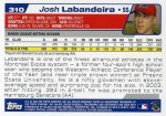 2004 Topps Baseball 310 Josh Labandeira (Back)