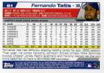 2004 Topps Baseball 61 Fernando Tatis (Back)